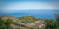 The Capel Rosso Lighthouse on the Giglio Island, Maremma, Tuscany, Italy