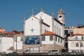 Capela da Massarelos. View of the city of Porto from the banks of the Douro river, facades, terraces and Port