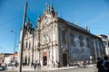 Capela das almas. View of the city of Porto from the banks of the Douro river, facades, terraces and Port