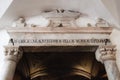 Capela dos Ossos, human bones covered chapel in Evora, Portugal