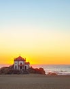 Capela Senhor Pedra sunset ocean