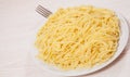 Capellini pasta on plate Royalty Free Stock Photo