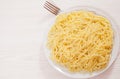 Capellini pasta on plate Royalty Free Stock Photo