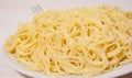 Capellini pasta on plate Royalty Free Stock Photo