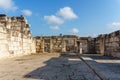 CAPERNAUM, ISRAEL, March 31 2018: remains of synagogue in the Capharnaum the town of Jesus.