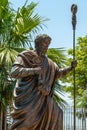 Bronze statue of St. Peter at Capernaum, Town of Jesus on the Sea of Galilee in Israel. Capharnaum Royalty Free Stock Photo