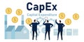 CAPEX Capital expenditure company investment money vector