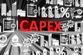 CAPEX concept blurred background