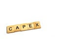 CAPEX letter block - business concept.