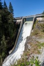 Capilano Lake Cleveland Dam. North Vancouver, BC, Canada. Royalty Free Stock Photo