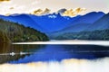 Capilano Reservoir Lake Snowy Two Lions Mountains Vancouver Brit Royalty Free Stock Photo