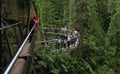 Vancouver, Canada: Tourism - Cliffwalk in Capilano Suspension Bridge Park Royalty Free Stock Photo