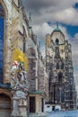 Capistran Chancel, adjacent to the Catacomb Entrance of gothic medieval  St. Stephen Cathedral, Vienna, Austria Royalty Free Stock Photo