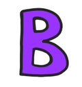 CapitailCapital letter purple B Alphabet