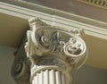Ionic capital with decorations Royalty Free Stock Photo