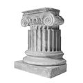 Capital of the ancient Greek Ionic order isolated over white background Royalty Free Stock Photo