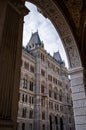 Capital of Austria Vienna, architectural and decoration elements on ceilling and arches in old building