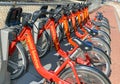 Capital bikeshare, a Bicycle share program in Washington DC Royalty Free Stock Photo