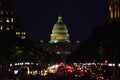 The Capital building at night dc