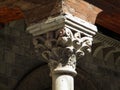 Capital of the Cathedral of Jaca. Spain.
