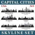 Capital cities skyline set. USA. Part 3