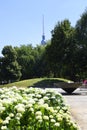 The Monbijou Park on the banks of the River Spree in Berlin Germanu