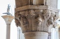 Capital of the column on the Piazza San Marco Royalty Free Stock Photo