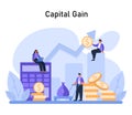 Capital Gain concept. Visualizing fiscal growth with strategic investment