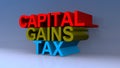 Capital gains tax on blue Royalty Free Stock Photo