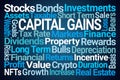 Capital Gains Word Cloud Royalty Free Stock Photo