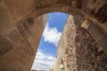 Capital Gate at Badajoz Alcazaba of Almohade Era, Extremadura, Spain