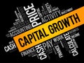 Capital growth word cloud collage, business concept Royalty Free Stock Photo