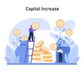 Capital Increase concept. Amplifying financial assets and boosting economic growth Royalty Free Stock Photo