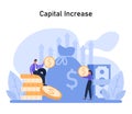 Capital Increase concept. Demonstrating strategies for enhancing financial Royalty Free Stock Photo