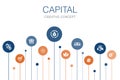 Capital Infographic 10 steps template