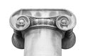 Capital ionic column isolated low angle Royalty Free Stock Photo