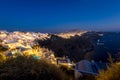 The capital of the island of Santorini Thira at night Royalty Free Stock Photo