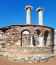 The capital of the Kingdom of Lydia - Ancient Sardis is located near Salihli in the province of Manisa in Turkey. Royalty Free Stock Photo