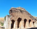 The capital of the Kingdom of Lydia - Ancient Sardis is located near Salihli in the province of Manisa in Turkey. Royalty Free Stock Photo