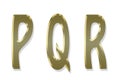 Capital letter gold alphabet Royalty Free Stock Photo