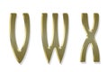 Capital letter gold alphabet Royalty Free Stock Photo