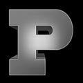 Capital letter P in 3D