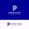 Capital letter P Template for emblem, logos and monograms. P logo with minimalist style