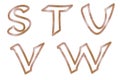 Capital Letters wood outline 4