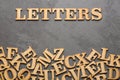 Capital letters in wood - Space for text