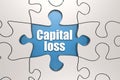 Capital Loss word on jigsaw puzzle Royalty Free Stock Photo