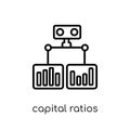 Capital ratios - Tier 1 and Tier 2 icon from Capital ratios Tier Royalty Free Stock Photo