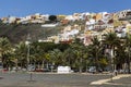 Capital San Sebastian the La Gomera, spotted from the black beach