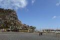 Capital San Sebastian the La Gomera, spotted from the black beach