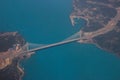 The capital of Turkey is Istanbul. View of the height of the Bosphorus and the bridge connecting Asia and Europe Royalty Free Stock Photo